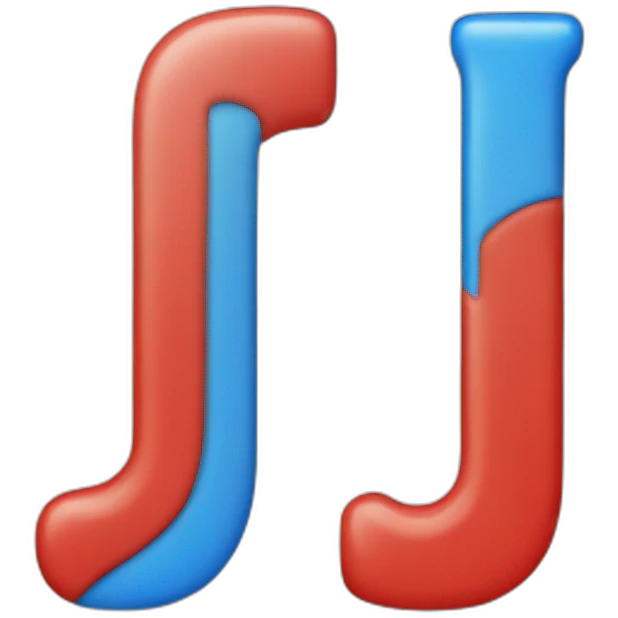 letter J red and letter t blue emoji