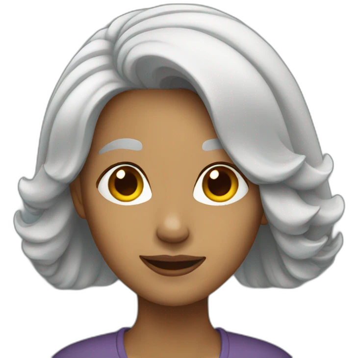 Woman with Gray hair emoji