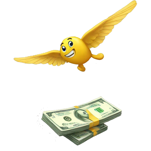 flying money emoji