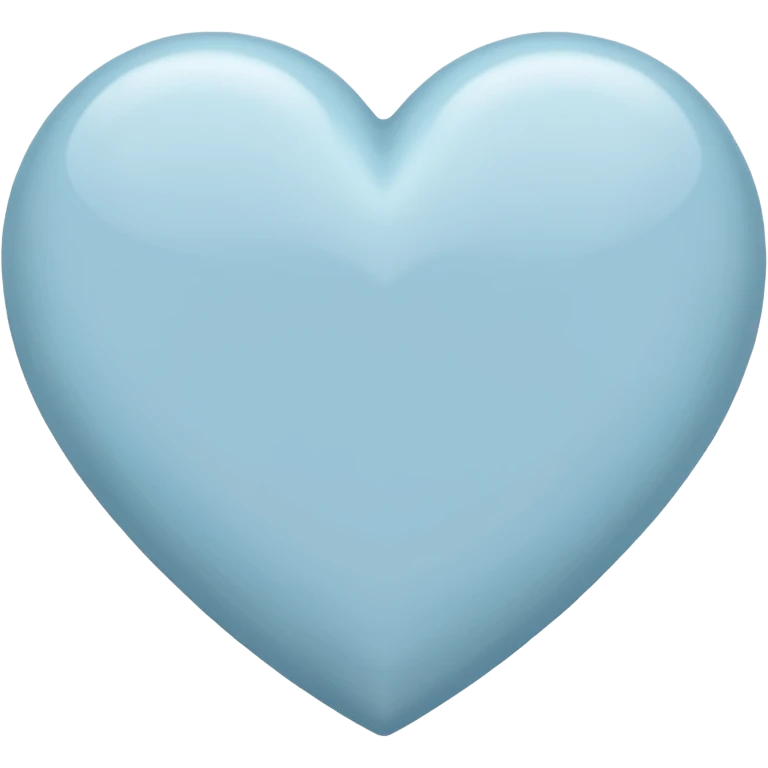 Light blue / grey heart emoji