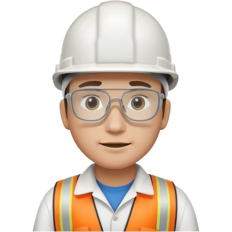 Ingeniero casco blanco emoji