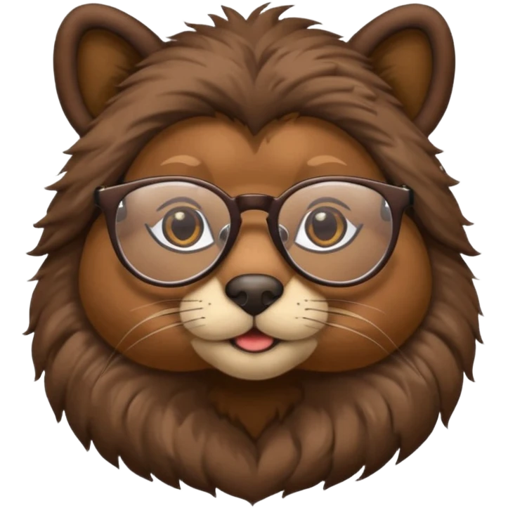animal wtih glasses and body emoji