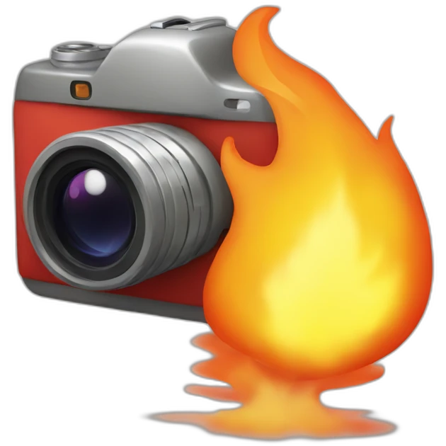 camera in fire emoji