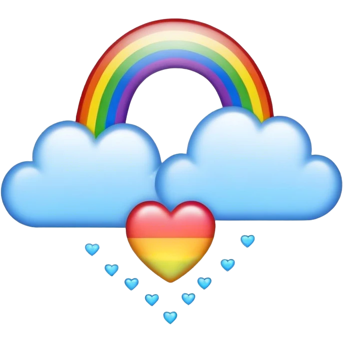 rainbow heart with a rainbow on top  emoji