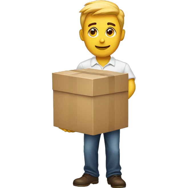 standing men with hold box emoji