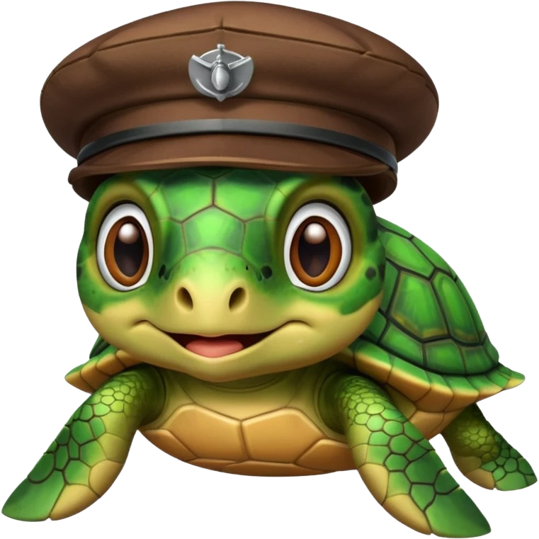 A shitty turtle on an airplane emoji