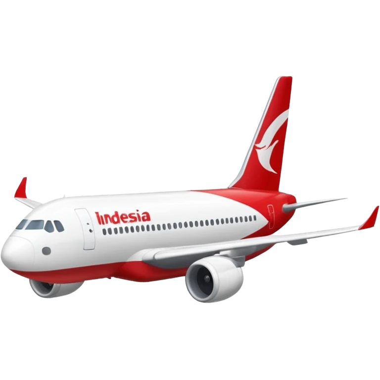 Indonesia airlines take off in airport emoji