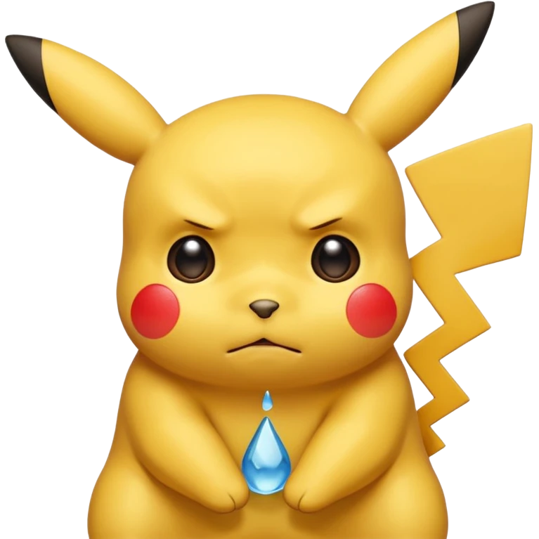 Un Pikachu qui et triste  emoji