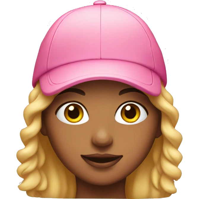 Girl with pink cap emoji