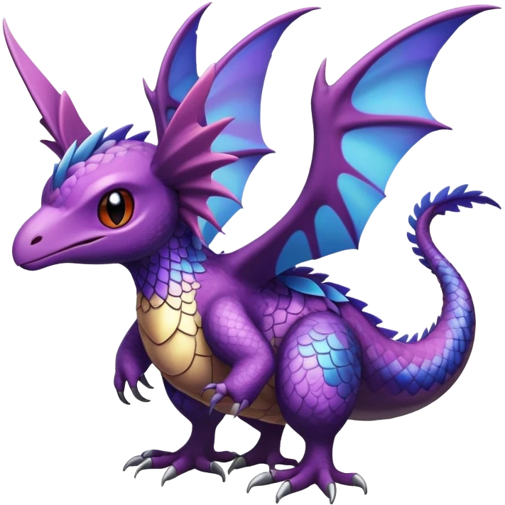 Shiny Cute Adorable Aerodactyl-Noivern-Archeops-Hybrid-Creature with pattern-markings emoji