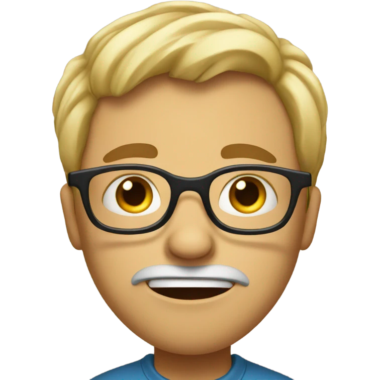 Me crying wearing glasses emoji