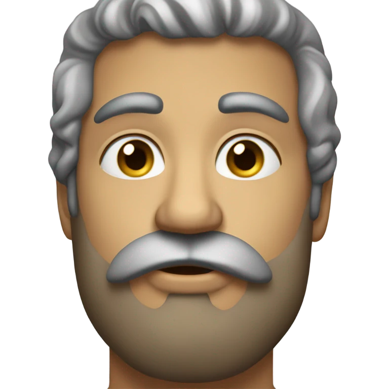 realistic male portrait with beard giving a kiss emoji
