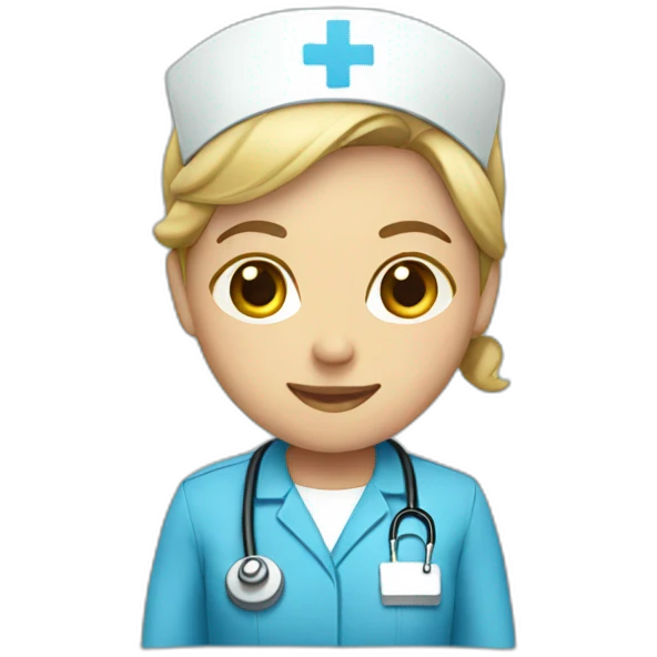Nurse blue suit emoji