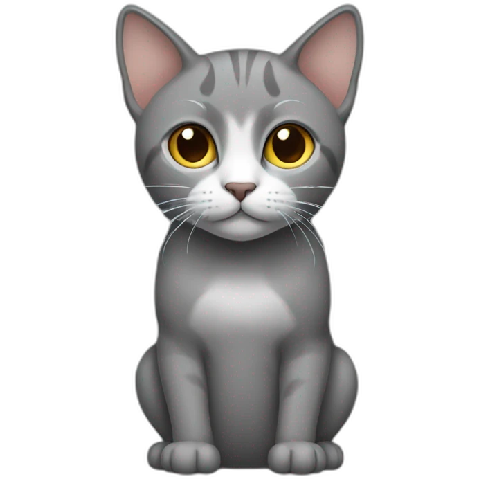 cat grey body emoji