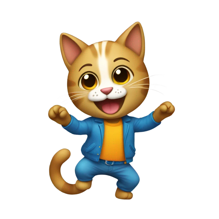 Gato bailando emoji