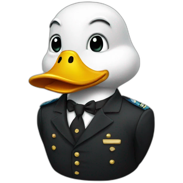 general duck in suit emoji