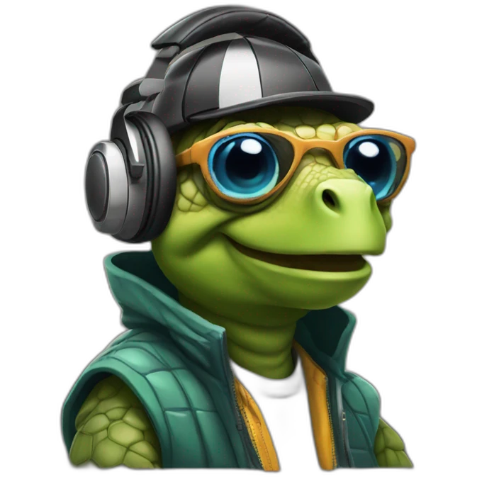 Dj tortoise emoji
