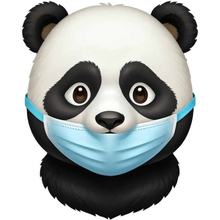 panda with facemask skincare emoji