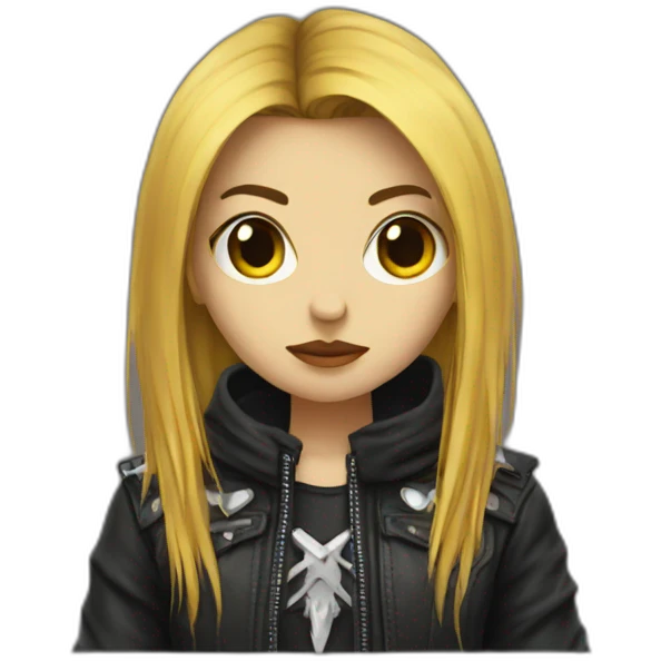 metalhead girl emoji