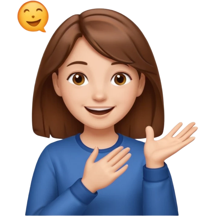 cheering girl whistling and clapping her hands emoji