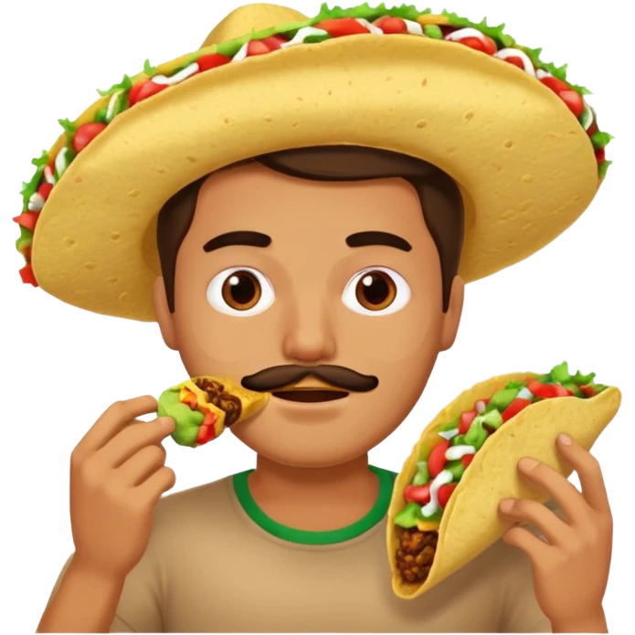 Guy eating taco emoji
