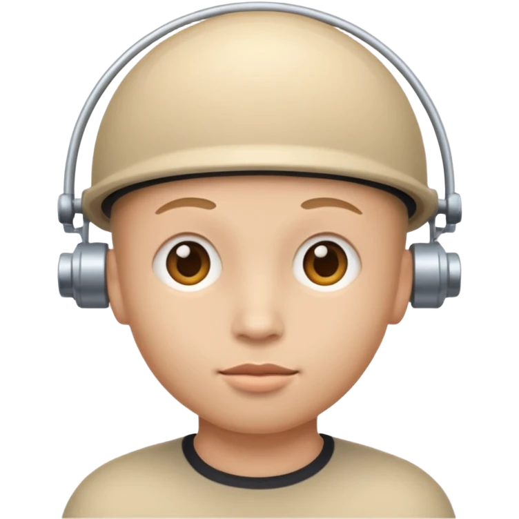 A big shpere head with cyli emoji