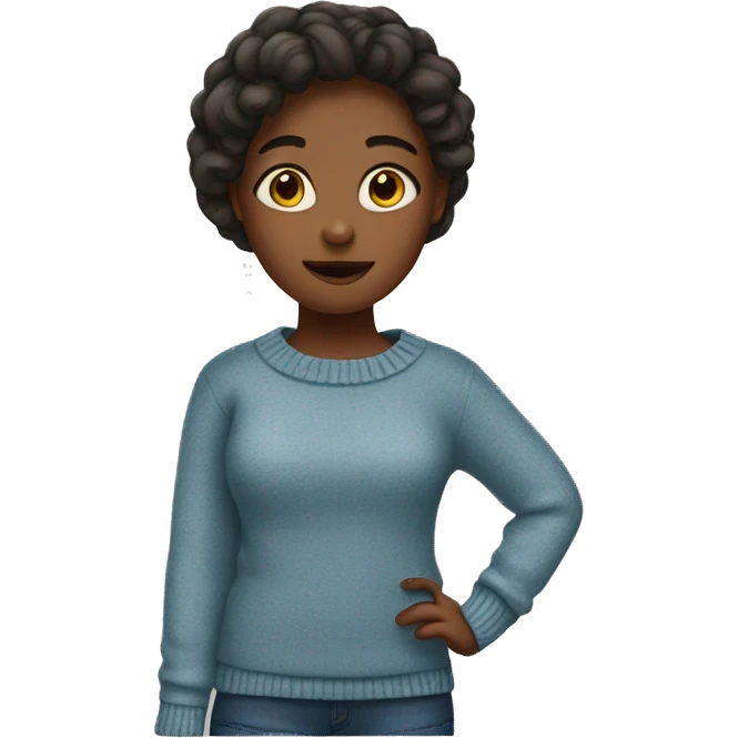 Girl in sweater emoji
