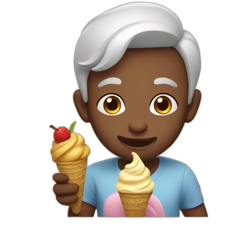 yogi ji eating ice cream emoji