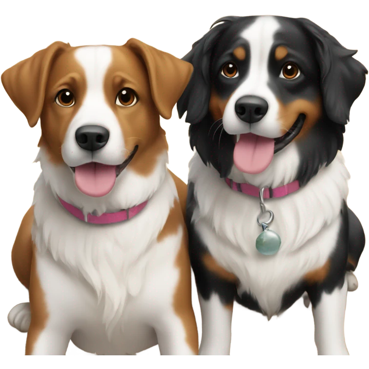 2 dogs on beach emoji