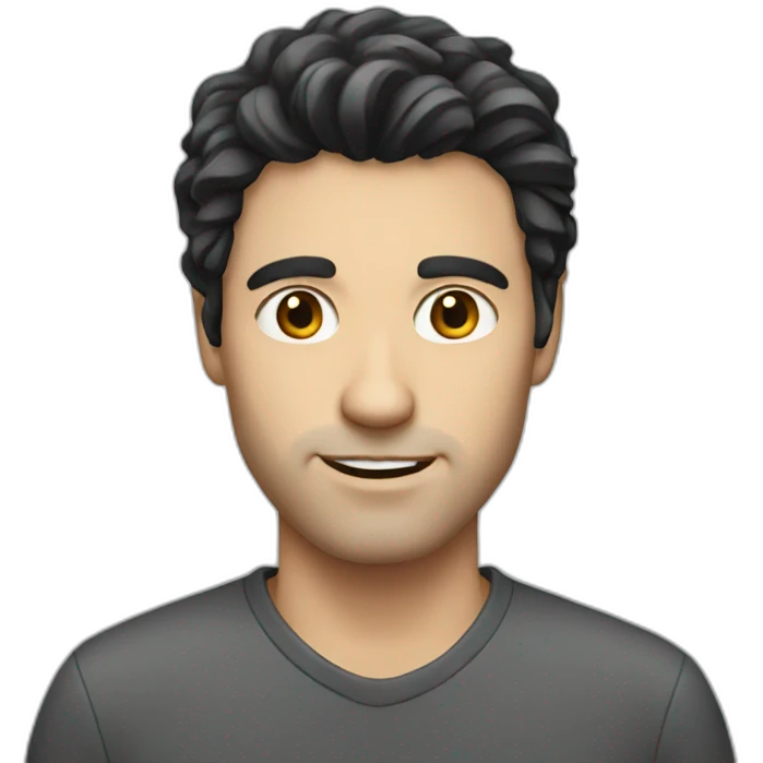 dark hair white guy emoji