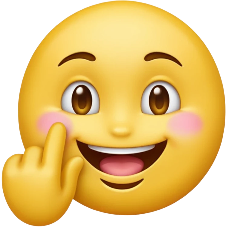 Finger biting flirty yellow emoji emoji