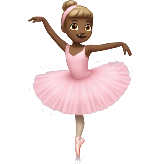 Pink ballerina doing a pirouet emoji