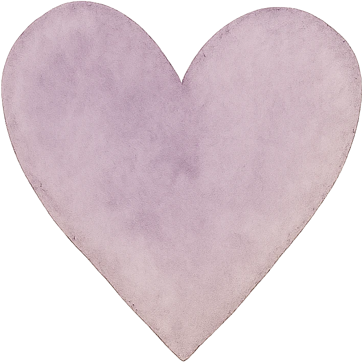 purple heart, watercolor art style, soft edges, no text, transparent background emoji