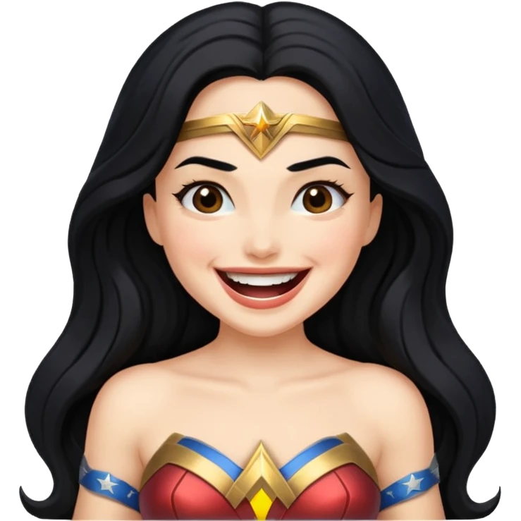 Wonder Woman laughing emoji