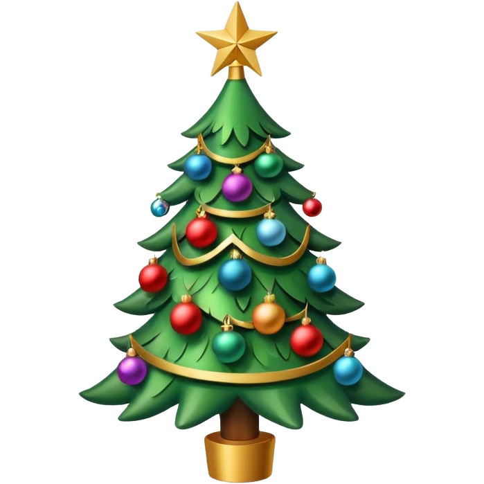 Happy Christmas tree emoji