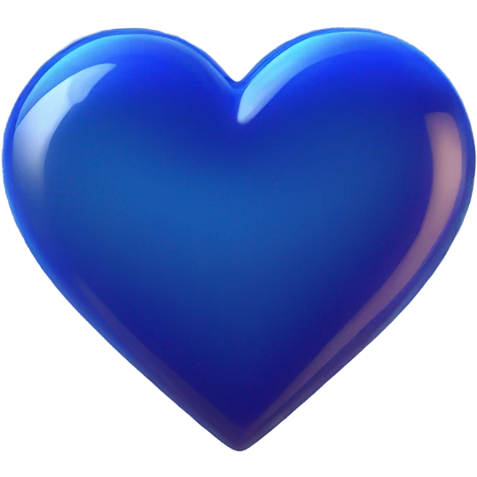 Neon glass cobalt heart  emoji