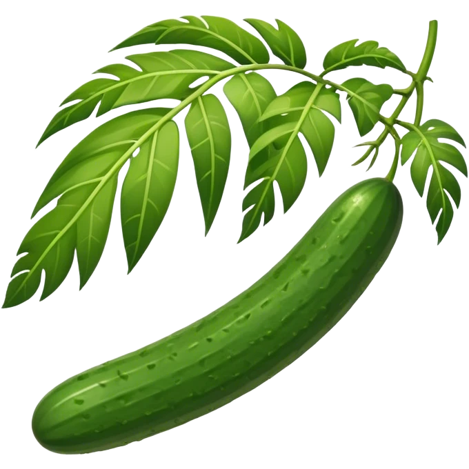 cucumber, palm branch emoji