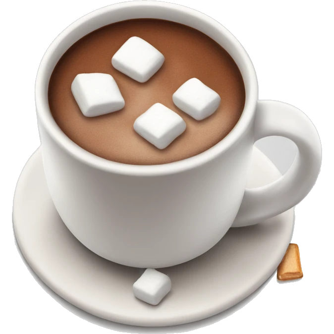 hot chocolate drink with marshmallows emoji