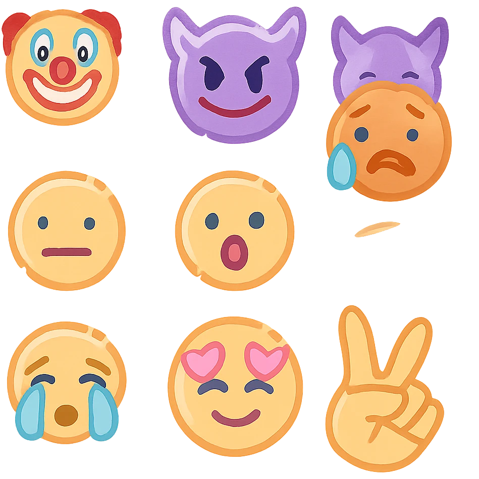 peace hand with thumb out emoji