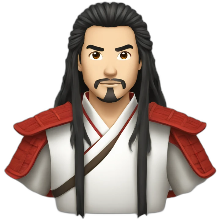 Handsome Guy-Red-Chinese Samurai-Long Hair emoji