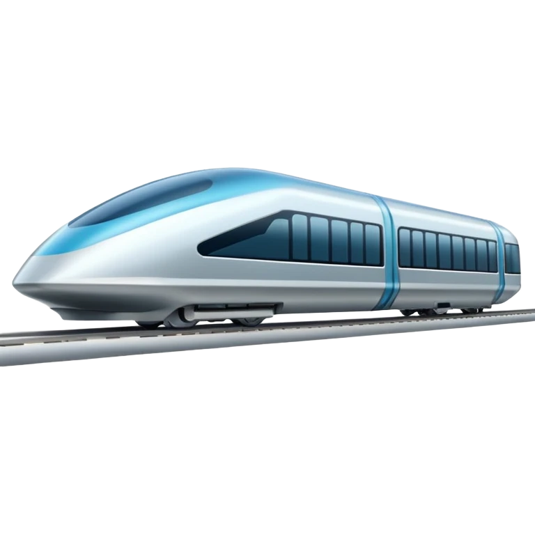Train with realistic details, Maglev train style. emoji