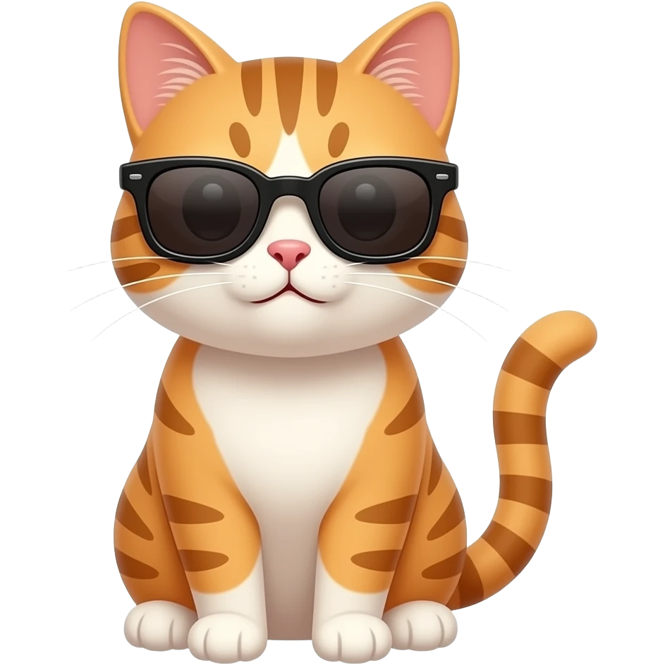 Cat wearing sunglasses emoji