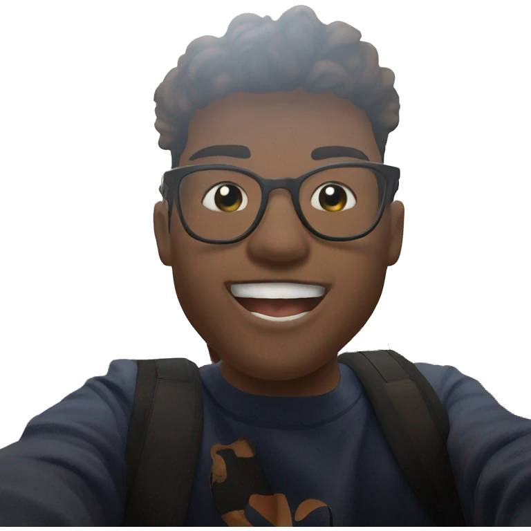 smiling boy in glasses emoji