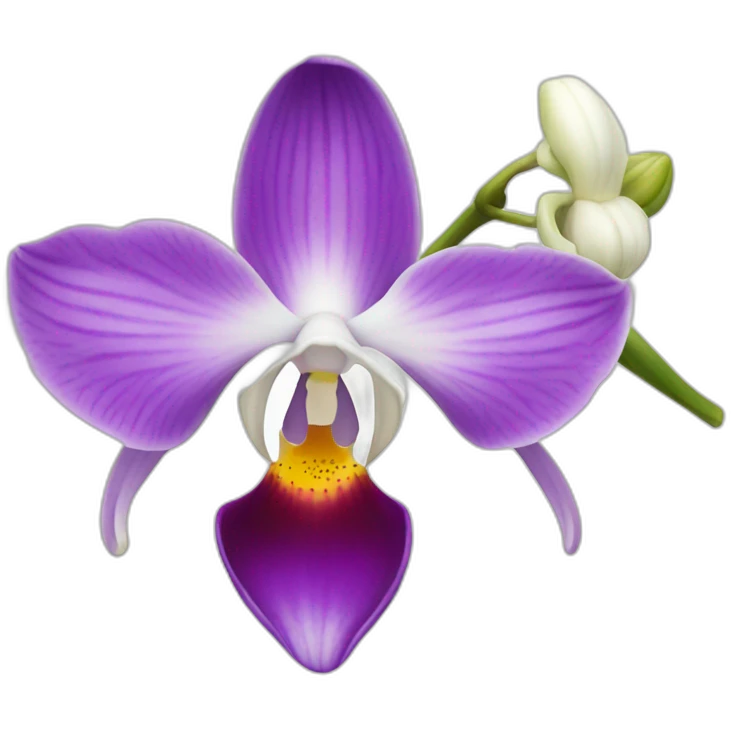 white orchide smiling emoji