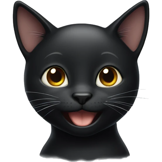 happy black cat emoji
