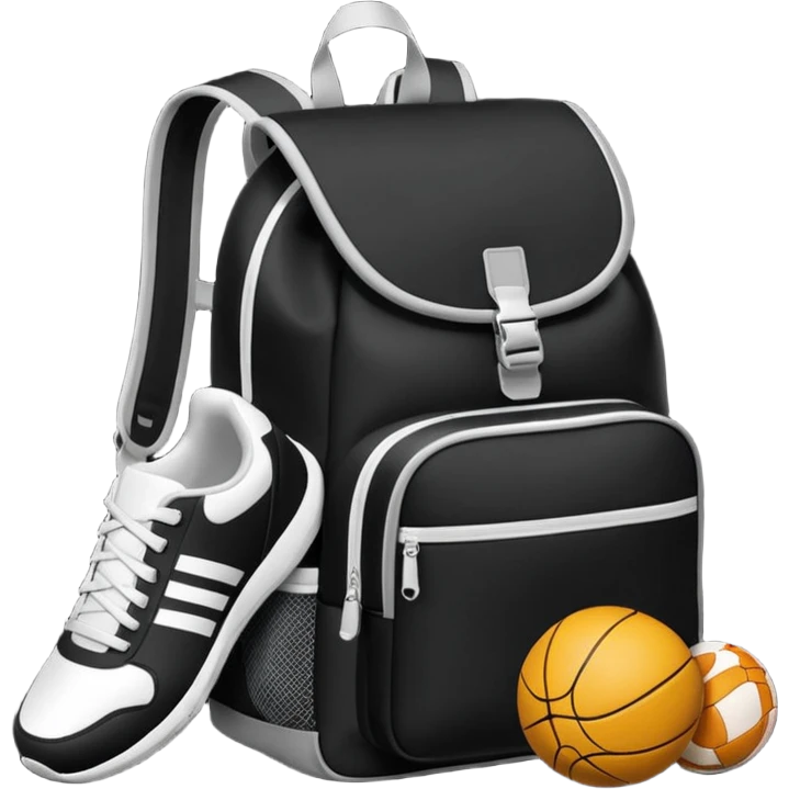 A special backpack with a separate compartment for the ball and sneakers emoji