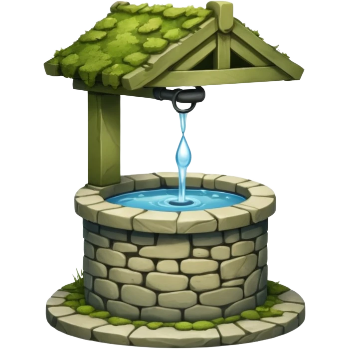 a water well made out of stone emoji