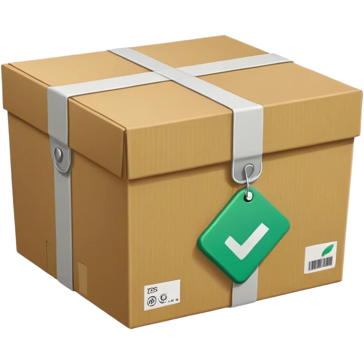 emoji of light green color delivery box  emoji