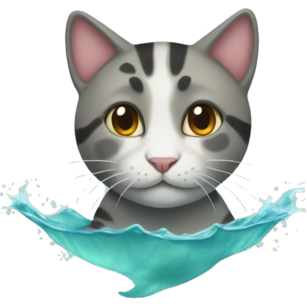cat in the sea emoji