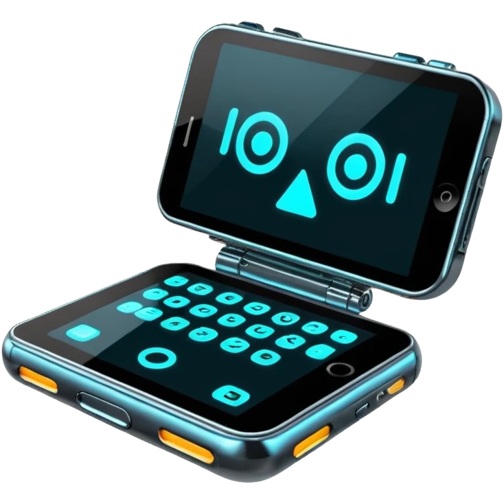 Shiny advanced futuristic Cyberpunk gadget emoji